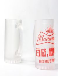 Creative Sublimation Glass Blank Mug 16oz Clear Frosted Beer Mugs Makes You Drink Up6570325