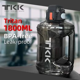 TKK 1800ml Sports Water Bottle TRITAN Large Capacity Creative Cup Heat Resistant Outdoor Adult Travel Kettle Gym Fitness Jugs 240529