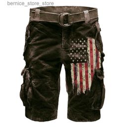 Men's Shorts New denim shorts mens jeans summer rags fashionable and versatile wearing holes jeans long pants large size Q240529