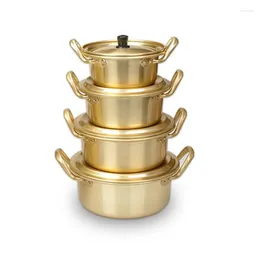 Plates Gold Cooking Pots Fast Noodles Pot Small Kitchen Saucepan Kitchenware Pan Cookware Sets Tableware Stainless Steel