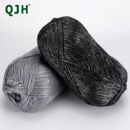5 Pcs Wool Blend Metallic Chainette Yarn, Scarf Crochet Shawl Yarn, Glittery, Acrylic, Fantasy Yarn-100g 325m(3.52oz 355yd)/1Pcs