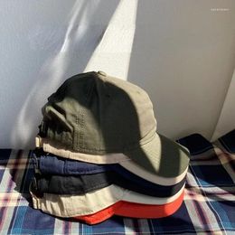 Ball Caps Solid Color Korean Style Simple Baseball Cap Spring Summer Adjustable Sun Protective Cotton Cloth Unisex Hats