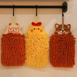 Towel Cartoon Animal Chenille Hand For Household Kitchen Toilet Children's Absorbent Cloth Lovely Embroidered Decorate