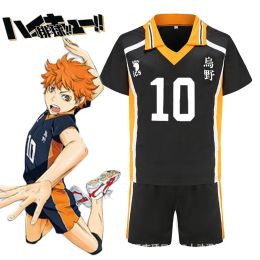 Anime Haikyuu!! Haikyuu Cosplay Karasuno High School Volleyball Club Cosplay Customes Shoyo Hinata Top Shorts Sportswear