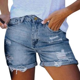 Women's Pants Denim Shorts Women High Waisted Stretch Summer Jean Causal Cool Temperament Girl