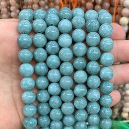 Loose Gemstones Natural Stone Jade Burma Green Smooth Handmade For Jewellery Making DIY Charm Bracelet Accessories 15" Strand 4/6/8/10/12MM