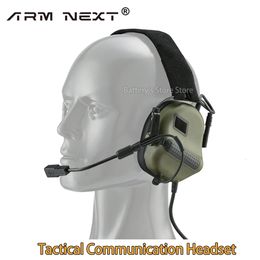 Tactical Headset Without Noise Cancellation VersionTactical Headsets Shooting Earmuff Use with PTT Walkie Headset 240529