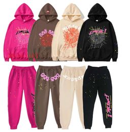 5A Hoodie Mens Spider Hoodie For Men Sweatshirts Hooded Young Thug Angel Women Polo 555555 Purple Spider Web Hoodies Tracksuit Puff Print Pullover Pant Bonk Hity