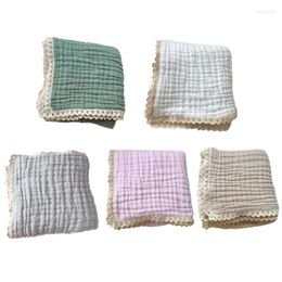 Blankets Luxurious 6-Layer Cotton Gauze Lace Blanket For Babies Soft & Breathable Wrap D5QF