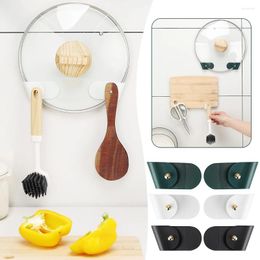 Kitchen Storage Holder Punch-Free Pot Lid Rack With Hook Multi-Purpose Finishing Bracket For Small/Large Accessories