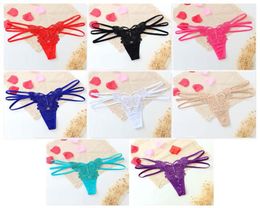 Sexy Women Thongs Panties Low Waist Transparent Embroidery butterfly G String Intimates Women Lingerie Underwear Girl Thongs8802026