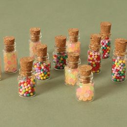 2Pcs 1/12 Dollhouse Coloured Candy Glass Jar Dollhouse Miniature Kitchen Food Pretend Play Toy For Dolls House Accessories