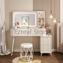 Modern White Cabinet Makeup Table Luxury Minimalist Cosmetic Vanity Set Nordic Drawer Tavoli Da Trucco Garden Furniture LJ50DT