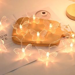 15M Butterfly LED String Lights Wedding Birthday Party Home Room Decoration Fairy Garland Curtain Kids Gift Battery Operated 240529