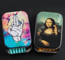 The latest version Tin Storage Box Tobacco Humidor Rolling Paper case Cigarette Cases Holder Smoking Accessories1322327