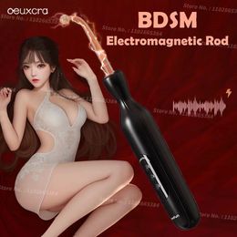 BDSM Slave Electric Shock Rod Vaginal Pen SM Flirt Erotic Toy GSpot Nipple Clitoris Stimulate Sex Toys for Women Men Adult Game 240524