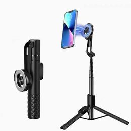 Selfie Monopods 1.24M Wirels magnetic portable selfie stick tripod with remote control suitable for mobile phones iPhone 14 13 Pro Max suitable for Samsung S2452901