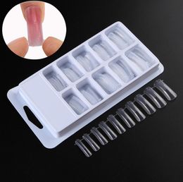 L08 100PCsCase Dual Forms False Nail Mold Clear Full Cover Nail Tips UV Gel Dual Forms and Acrylic System3290230
