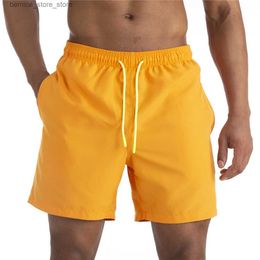 Shorts masculinos Moda de verão praia praia de curta shorts casuais homens de alta qualidade shorts shorts praia boxer troncos bermuda praia q240529