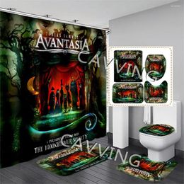 Shower Curtains Avantasia Band 3D Printed Curtain Waterproof Bathroom Anti-slip Bath Mat Set Toilet Rugs Mats Home Decor U02