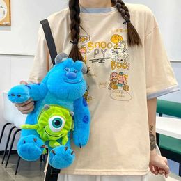 Plush Backpacks Anime Monster Company Anime Supplies Cartoon Sally James Sullivan Mike Sewn Plush Backpack Childrens Birthday Doll Toy S2452905
