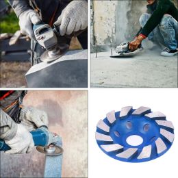 4" Concrete Grinding Wheel 2-Segment Heavy Duty Turbo Row Diamond Cup Angle Grinder Disc For Granite Stone Marble Masonry