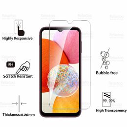 1-4Pcs Full Cover Tempered Glass For Samsung Galaxy A14 4G Screen Protector Samsun A14 A 14 14A A145F 2023 Phone Protective Film