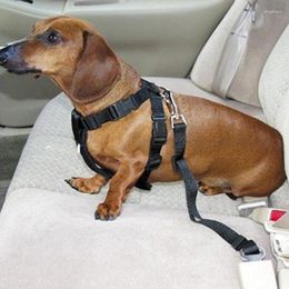 Dog Collars Adjustable Animal Pet Car Safety Seat Belt Harness Restraint Travel Clip Dogs Supplies Accessories Covers