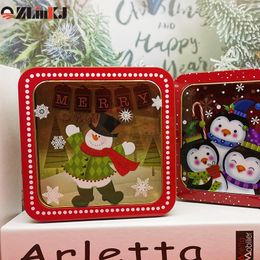 Merry Christmas Candy Box Mini Tin Box Sealed Jar Jewellery Organiser Gift Package Candy Baking Cookies Biscuit Case For Home Xmas