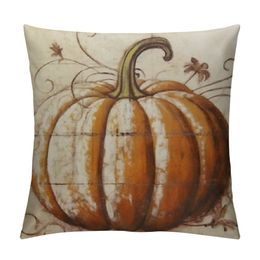 Fall Pillow Covers,Vintage Rustic Fall Pumpkin Maple Leaf Reversible Pillowcase Throw Pillow Cover,Fall Decor for Home,Bed Home Farmhouse Decor Pillow Case