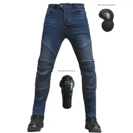 Motorcycle Apparel Winter Jeans Outdoor Riding Gear Pants Waterproof And Fleece Warm With Protective Moto Knee Pads Removable