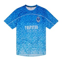 2024 Trapstar Mens New T-Shirts Limited London T-shirt Short Sleeve Unisex Blue Shirt For Men Tee Tops Male T shirts 5502ess