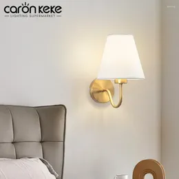 Wall Lamp LED Retro E27 Minimalist Creative Fabric Decorative Bedroom El Bedside Study Indoor Household Lighting Fixture