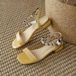 Sandals Pearl s Casual Fashion Female Retro Spring Summer Women S Square Head Thick Heel Back Empty Single Shoes Shoe 54 andal Caual Fahion quare 020 ingle hoe hoe