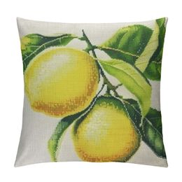الليمون الصيفي الفاكهة في الهواء الطلق على غرار وسادة الغلاف المنزل زخرفية وسادة وسادة العلبة وسادة مربعة (ليمون الصيف)