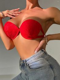 Bras Viomisha Sexy Push Up Bra For Women Full Coverage Underwear Solid Strapless Brassiere Underwire Comfortable