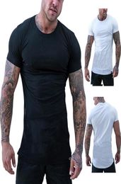 t shirt men 2020 leisure summer Oneck short sleeved cotton stretch Lycra tight tees men039s black white slim camisetas men tsh1501767