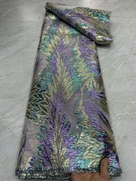 African Lace Fabric 2024 High Quality Nigerian Jacquard Brocade Lace Fabric for Elegant Women Wedding Dresses Sew NCW5916