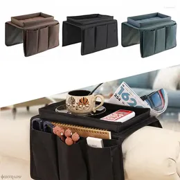 Storage Bags 4 Pockets Sofa Bag Handrail Tray Table Mat Couch Arm Rest Organiser Top Holder Remote Control