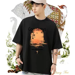 New T-Shirts Plus Size Cartoon Men Tees Home Outdoor Short sleeve Cotton Soft Cool Tees
