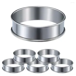 Baking Moulds Stainless Steel Double Rolled Circle Tart Ring Fruit Pie Cake Cookie Moulds 10cm 8cm For Kitchen Biscuit Pastry
