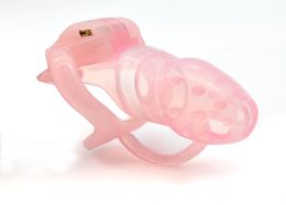 Doctor Mona Lisa - New Male Pink Soft Silicone Spike Cage with Fixed Resin Ring Belt Device Transparent Barbed Kit Bondage SM Toys4421470