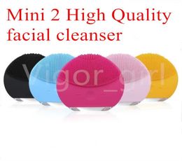 Facial Cleansing Tools Brush Silicone Cleanser Waterproof USB Rechargeable Skin Care Massage MINI 2 Face Cleaning Brush7131440