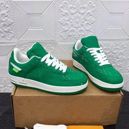 Hottest Sneaker Virgil Casual Shoes Calfskin Leather Abloh White Green Red Blue Letter Overlays Platform Low Top Running designer Sneakers Size 35-45 5.08 09