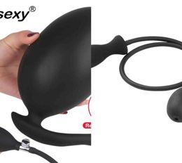 Nxy Sex Anal Toys Super Large Inflatable Big Butt Plug Pump Dilator Massage2985555
