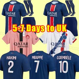 3XL 4XL 2024 2025 Maillot foot kit HAKIMI soccer jerseys O.DEMBELE MBAPPE BARCOLA MARQUINHOS ZAIRE-EMERY KOLO MUANI RAMOS men kids Paris enfants football shirts