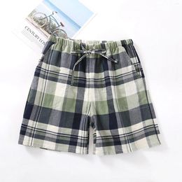 Women's Shorts For Women Trendy Summer 2024 Cotton Couple Chequered Pyjama Pants Men And In Double Ropa De Mujer