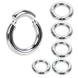 Heavy Duty Male Magnetic Ball Metal Penis Cock Lock Ring Sex Toys for Men 5 size Scrotum Stretcher Delay Ejaculation 240524