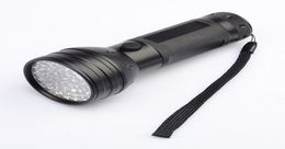 395nM 51LED UV Ultraviolet flashlights LED Blacklight Torch light Lighting Lamp Aluminium Shell9763103