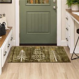 Carpets HX Christmas Indoor Doormat Funny Tree 3D Printed Floor Mats Flannel Kitchen Rugs Gifts Xmas Home Decor